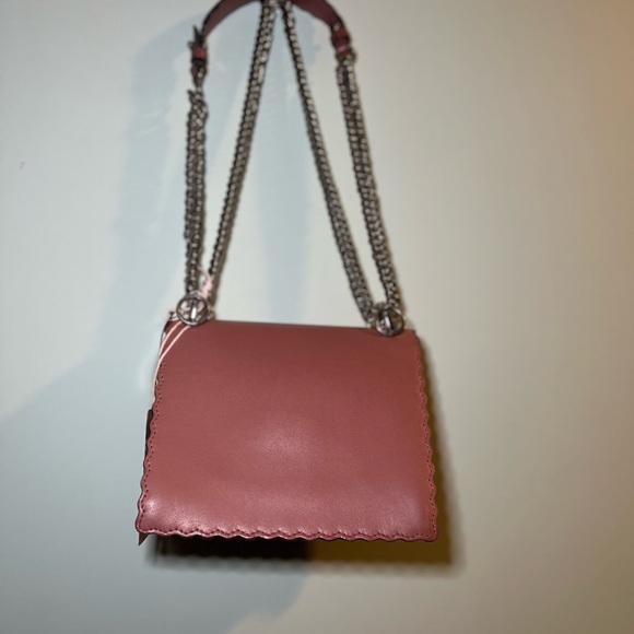 Fendi Kan I Small Pink Leather Shoulder Bag Chain Strap with Box+ Dust Bag+ COA - Picture 3 of 16